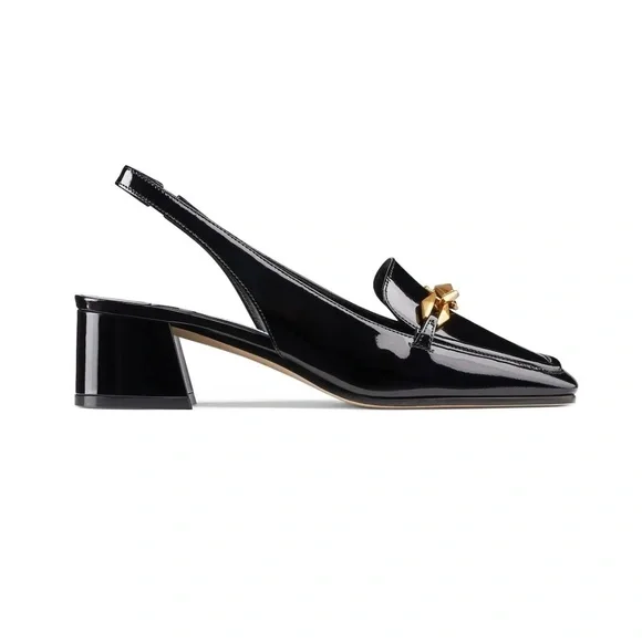 JIMMY CHOO - (New) Diamond Tilda Black Patent Slingback Loafers - NEW - Picture 4 of 16